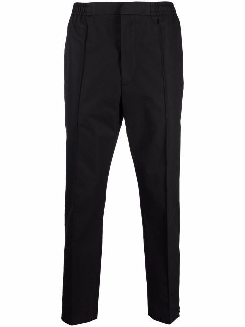 Logo-strap trousers - Black