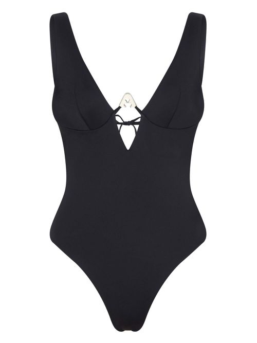 Shark Logo swimsuit - Black