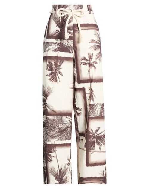 Woman Pants Cream Size S Cotton