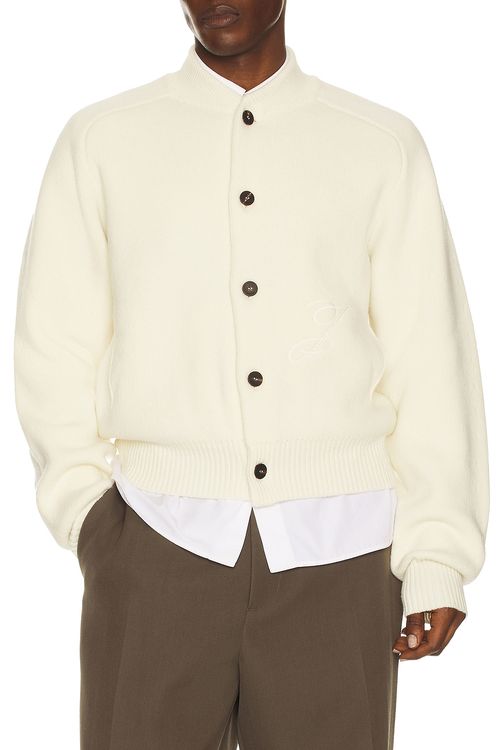 JACQUEMUS Le Cardigan Pallone in Off White - White. XS also in