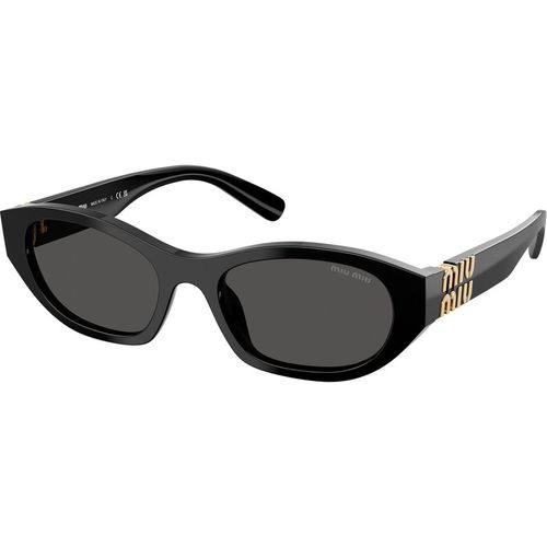 Miu Miu Woman Miu Miu MU A03S 16K08Z Sunglasses Acetate Black Grey Geometric Norma