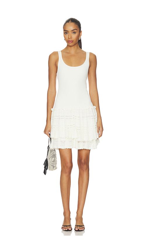Polo Ralph Lauren Viscose Cotton Fit & Flare Dress in White. XXS also in XS, S, M