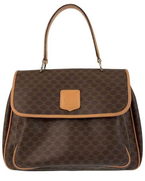 Brown Coated/Waterproof Canvas Macadam Handbag (Authentic Pre-Loved)