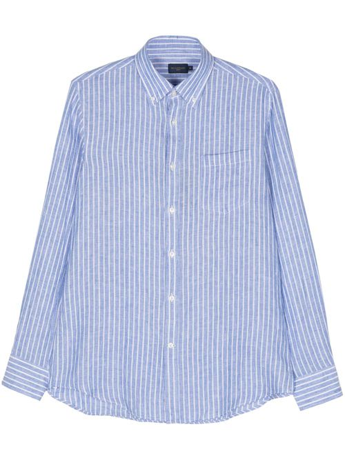 Striped linen shirt - Blue