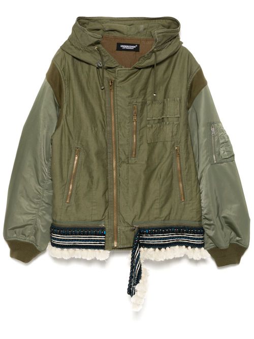 Bead embellishment jacket - Green