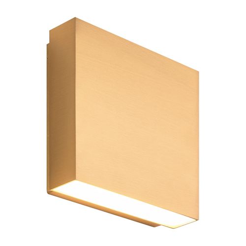 Aged Gold Brass LED Outdoor Lantern from the Weston Collection