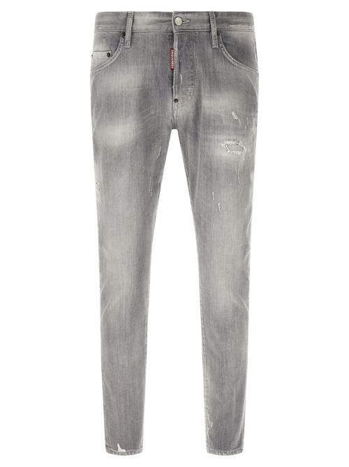 Grey Slim Mid Rise Jeans