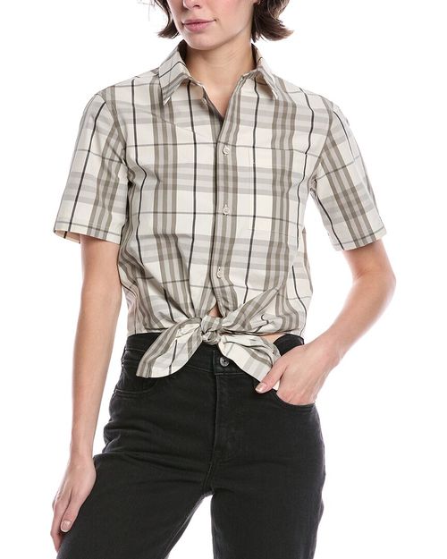 Check Cropped Shirt