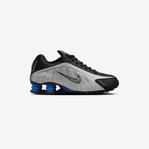 Nike Women's Shox R4 - BLACK/METALLIC SILVER-RACER BLUE - unisex