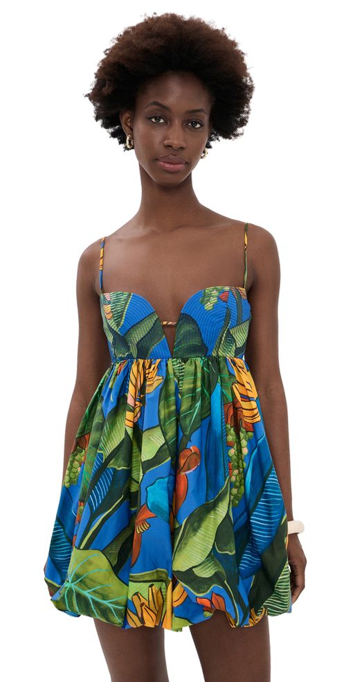 Banana Grapes Blue Sleeveless Mini Dress Banana Grapes Blue