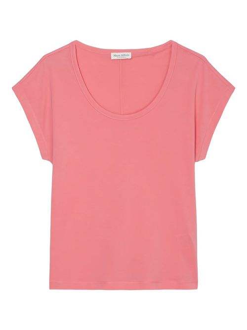 Scoop-neck cap-sleeve top - Pink