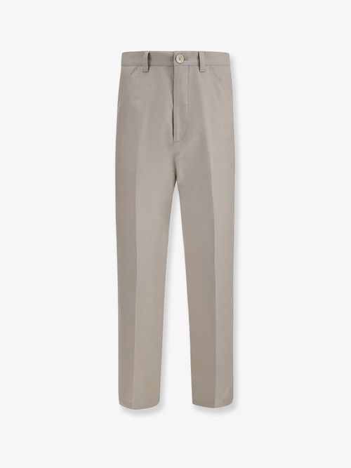 Cotton-Linen Trousers — Beige