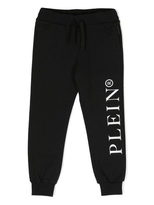 Logo-print drawstring track pants - Black