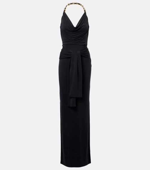 Draped gathered gown