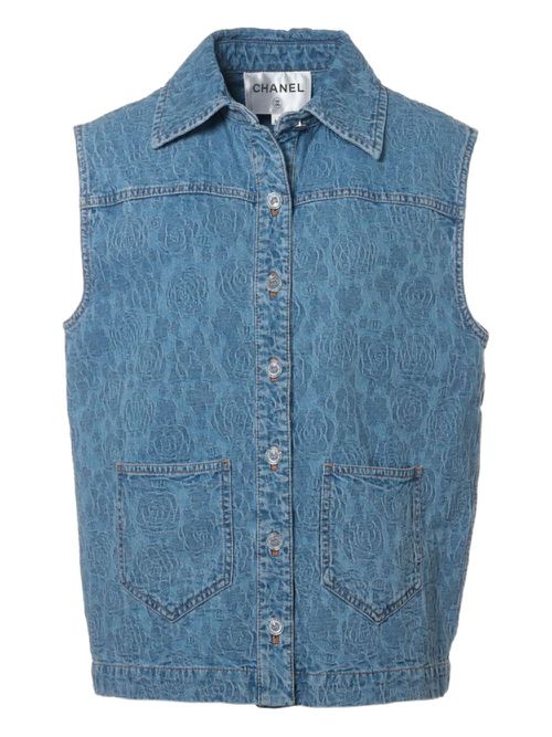 Camellia denim vest - Blue