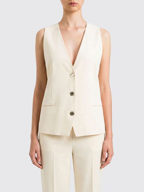 Waistcoat Woman color Yellow Cream