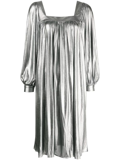 Beaumaris metallic-finish midi dress - Silver