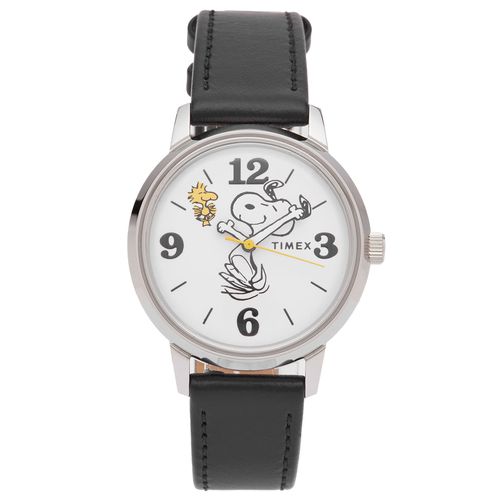 X Peanuts Marlin 38mm Snoopy 75th Anniversary Watch in Black 