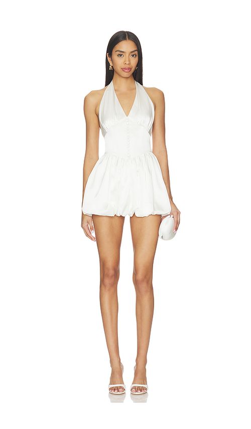 Nana Jacqueline Lilliana Halter Mini Dress in White. - L also in M