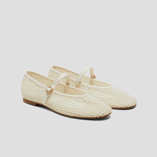 VIVAIA Almond-toe Mary Janes Nelly|CREAM MESH