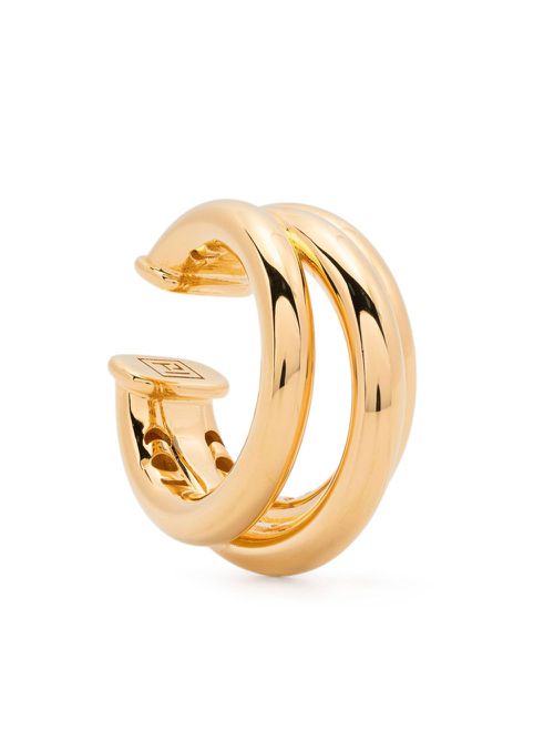 Gold plated cuff earrings