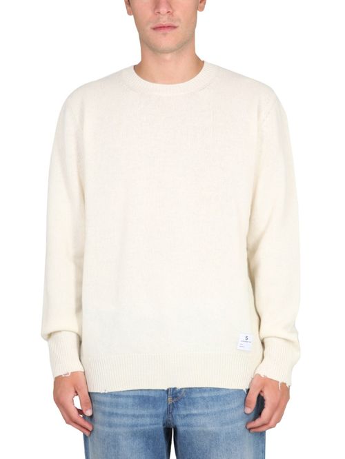 Off White Solid Sweater
