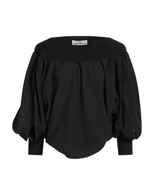 Woman Top Black Size 2 Recycled polyester