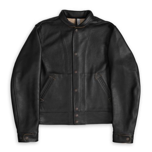Campus 'Stud' Leather Jacket Black