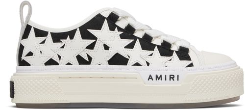 Black & White Stars Court Low Sneakers