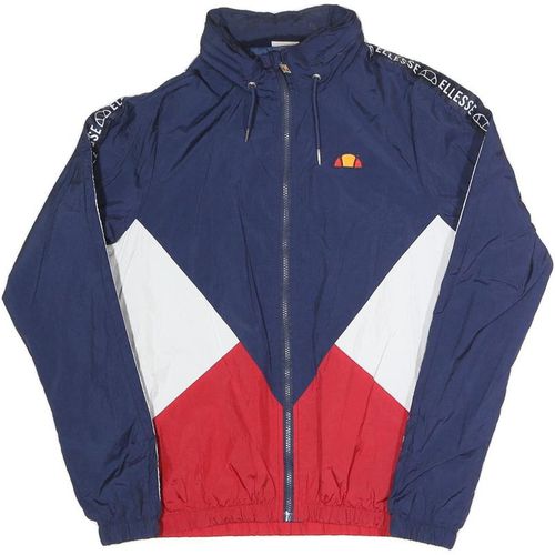 ELLESSE Womens Navy Blue White & Red Track Jacket S Polyester Blend Zip Logo