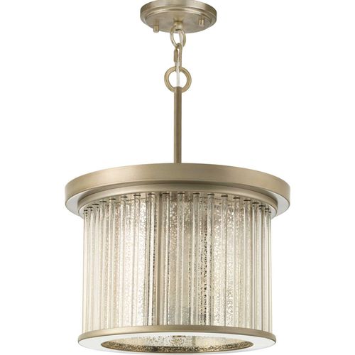 Antique Nickel Three Light Semi Flush Mount from the Point Dume-Sequit Point Collection