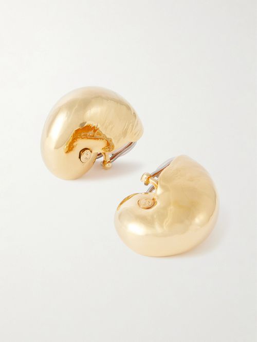 Gold-tone Clip Earrings - One size