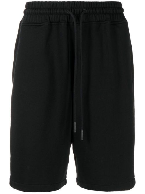 Knee-length track shorts - Black