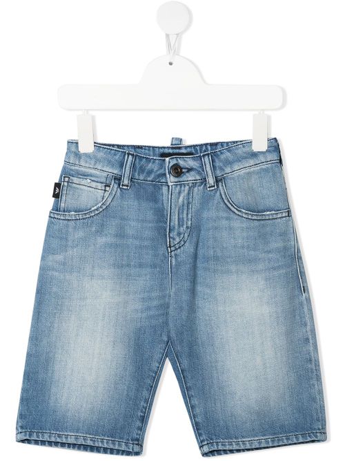 Faded denim shorts - Blue