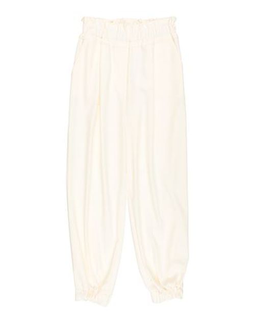L:ú L:ú By Miss Grant Kid Girl Pants Cream Size 14 Polyester, Rayon, Elastane
