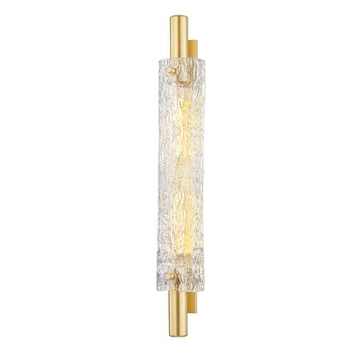 Aged Brass Two Light Wall Sconce from the Harwich Collection