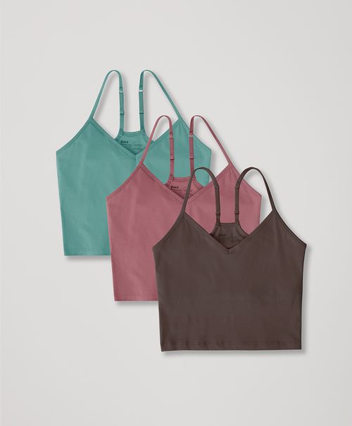Women's Harvest Hues Everyday Shelf Bra Cropped Camisole 3-Pack