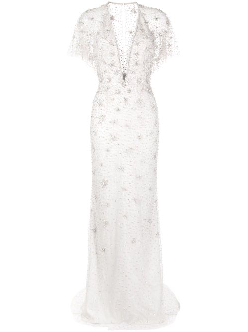 Sofie crystal-embellished gown - Grey