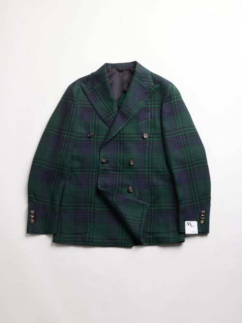 Aaradeo Tartan Double-breasted Jacket