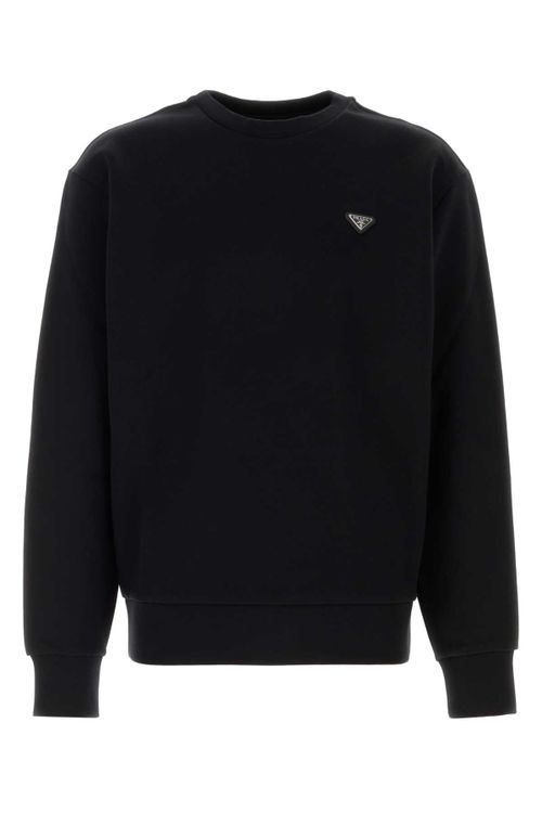 Logo-Embroidered Cotton-Nylon Sweatshirt — Black
