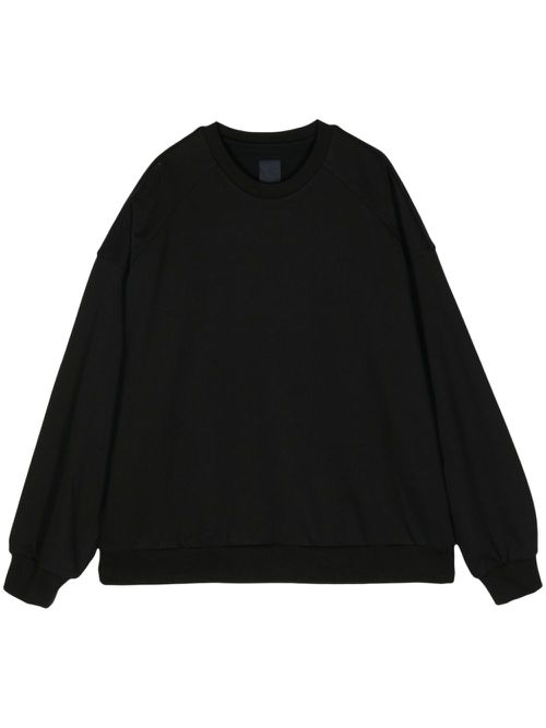 Embroidered-motif cotton sweatshirt - Black