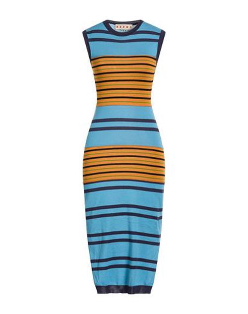 Woman Midi dress Orange Size 2 Cotton, Cashmere