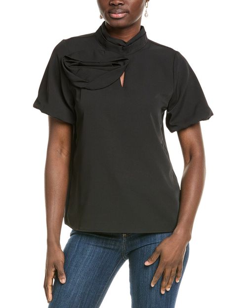 Rose Detail Puff Sleeve Top
