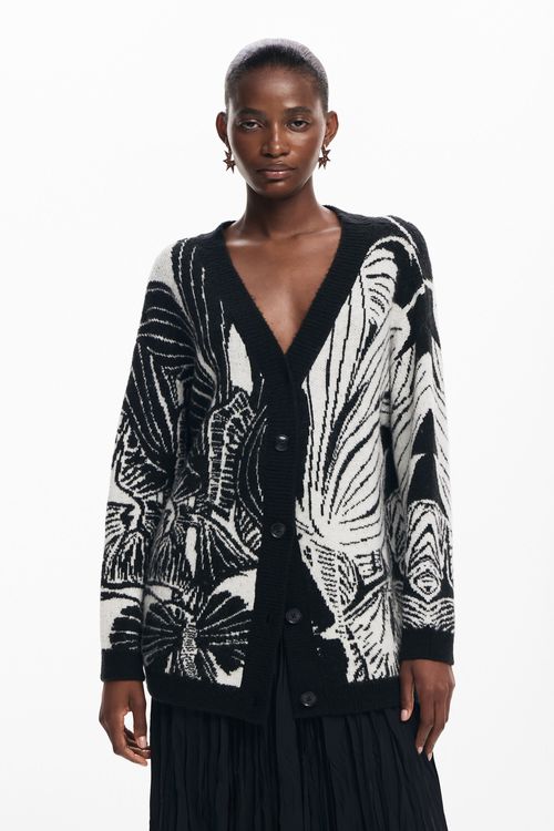 Printed cardigan
