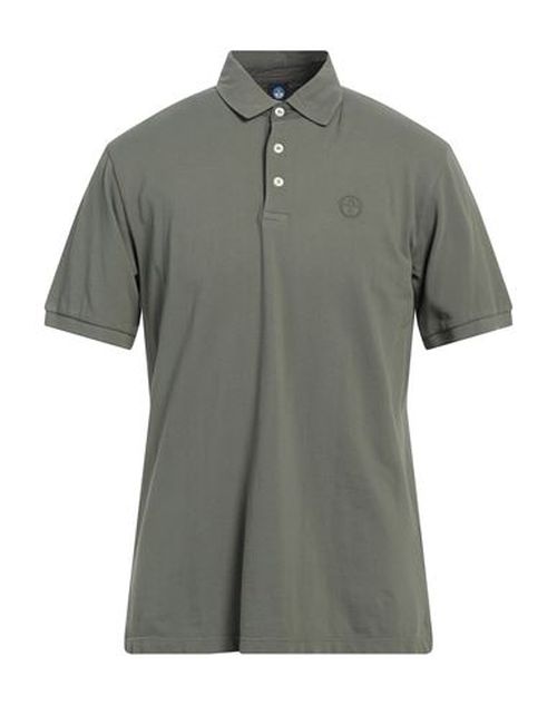 North Sails Man Polo shirt Military green Size S Cotton