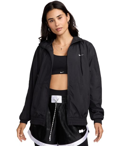 Women's Sportswear Classic Zip-Front Hooded Jacket - Black/white