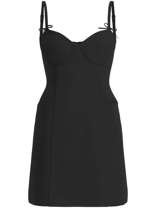 Cinq A Sept Felicia bow-detail minidress - Schwarz