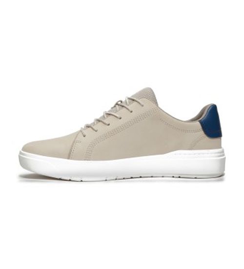 Timberland for man. TB0A41F7EX41 Seneca Bay Oxford beige leather slippers (42), Flat, Laces, Casual