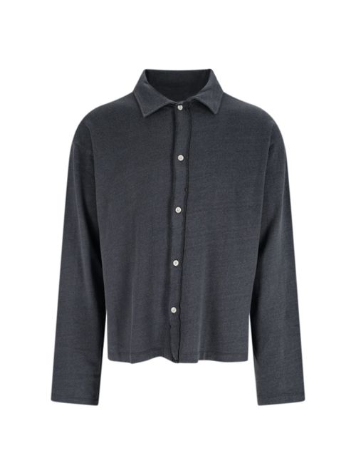 Linen-Cotton Button-Up Shirt for Men
