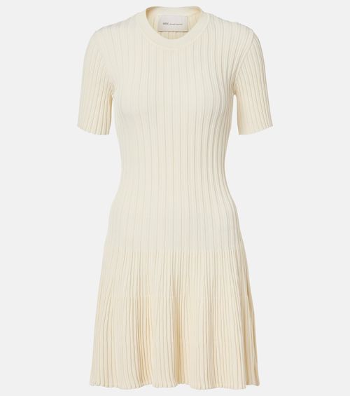 Ribbed-knit minidress